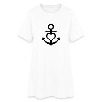 Coeur d'ancrage \/ amour & espère que 1C. - Robe T-shirt Femme - blanc - Devant