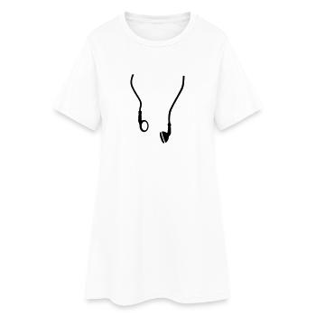Casque - Robe T-shirt Femme - blanc - Devant