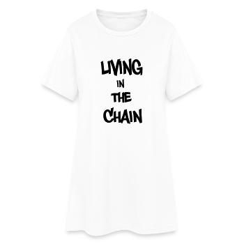Living in the chain - Robe T-shirt Femme - blanc - Devant