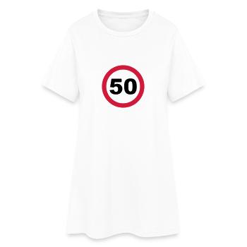50 Birthday - Women’s T-Shirt Dress - white - Front