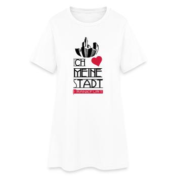 Stadt Liebe Frankfurt Geschenk - Frauen T-Shirt-Kleid - Weiß - Vorne