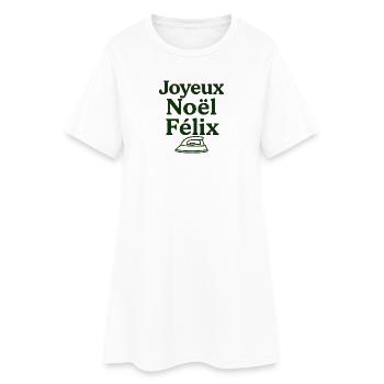 Joyeux Noel Felix - Robe T-shirt Femme - blanc - Devant