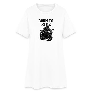Né pour rouler - Robe T-shirt Femme - blanc - Devant