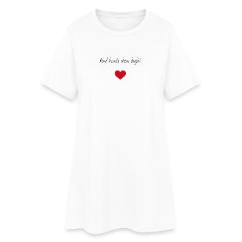Kind hearts shine bright - Frauen T-Shirt-Kleid - Weiß - Vorne