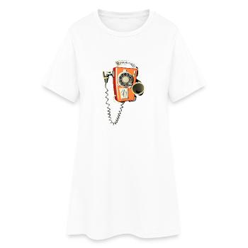 Ringlord phone wall phone - Women’s T-Shirt Dress - white - Front