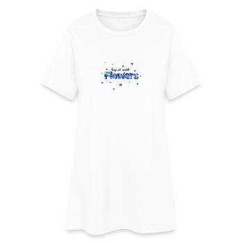 Say it with flowers Blumen Vergiss mein nicht Typo - Frauen T-Shirt-Kleid - Weiß - Vorne