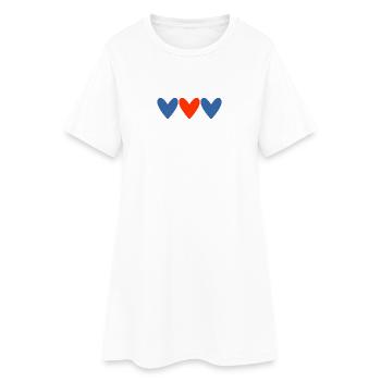 VALENTINE'S DAY. Bachelorette party. I LOVE YOU. I LOVE YOU. LOVE - Women’s T-Shirt Dress - white - Front