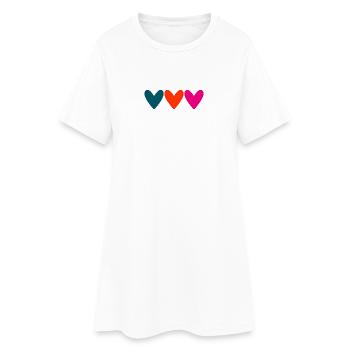 VALENTINSTAG. Junggesellinnenabschied. ICH LIEBE DICH. ICH LIEBE DICH. LIEBE - Frauen T-Shirt-Kleid - Weiß - Vorne
