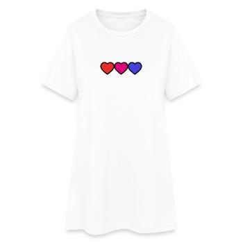 COUPLE. SAINT VALENTIN. COEUR. NOËL. JUST MARRIED. - Robe T-shirt Femme - blanc - Devant