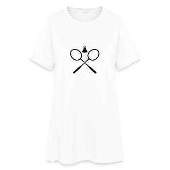 Badminton - Frauen T-Shirt-Kleid - Weiß - Vorne