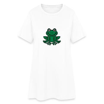 Grenouille - Robe T-shirt Femme - blanc - Devant
