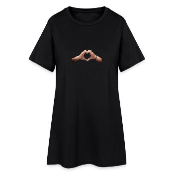 Saint Valentin - Robe T-shirt Femme - noir - Devant