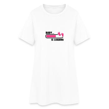 Baby loading - Women’s T-Shirt Dress - white - Front