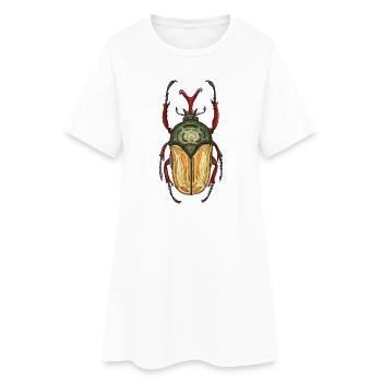 Großer Hirsch - Riesenhirschkäfer - Frauen T-Shirt-Kleid - Weiß - Vorne