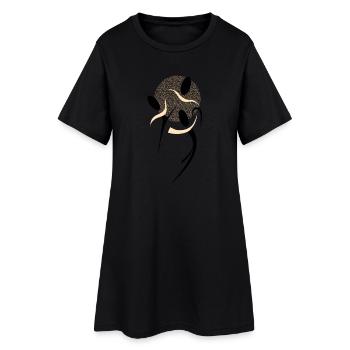 Danse des ombres - Robe T-shirt Femme - noir - Devant