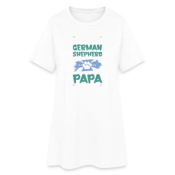 deutscher schäferhund hunde papa - Frauen T-Shirt-Kleid - Weiß - Vorne