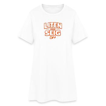 Klein, aber oho! - Frauen T-Shirt-Kleid - Weiß - Vorne