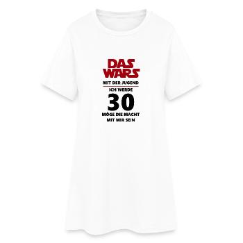 30 Geburtstag - Frauen T-Shirt-Kleid - Weiß - Vorne