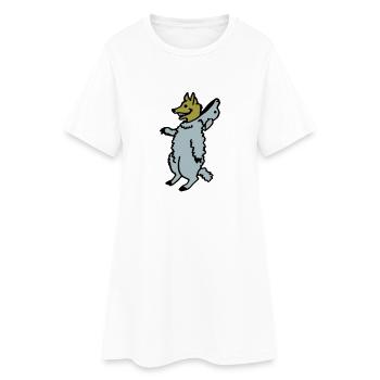 Wolf im Schafspelz - Frauen T-Shirt-Kleid - Weiß - Vorne