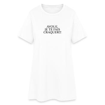 JE TE FAIS CRAQUER - Robe T-shirt Femme - blanc - Devant