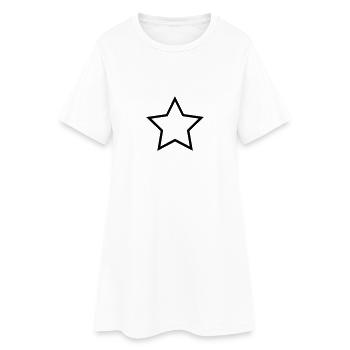 Star, les étoiles - Robe T-shirt Femme - blanc - Devant