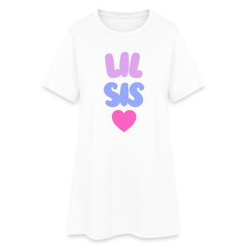 Petite Sœur Love - Robe T-shirt Femme - blanc - Devant