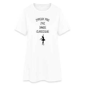 J’peux pas, j’ai danse classique - Robe T-shirt Femme - blanc - Devant