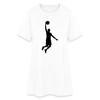 Basketteur - Robe T-shirt Femme - blanc - Devant