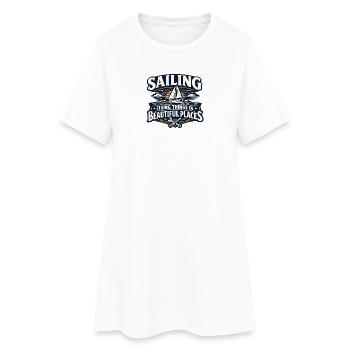 Segelreparaturen - Frauen T-Shirt-Kleid - Weiß - Vorne