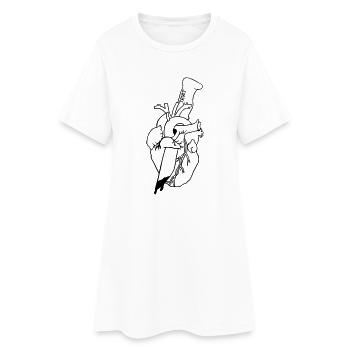trust - Frauen T-Shirt-Kleid - Weiß - Vorne
