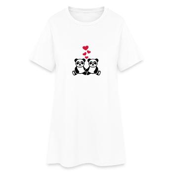 Panda - Robe T-shirt Femme - blanc - Devant