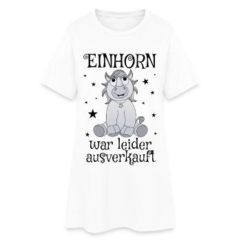 Nashorn - Einhorn war leider ausverkauft - Frauen T-Shirt-Kleid - Weiß - Vorne