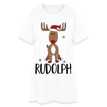 Noël - Robe T-shirt Femme - blanc - Devant