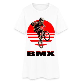 Vélo BMX - Robe T-shirt Femme - blanc - Devant