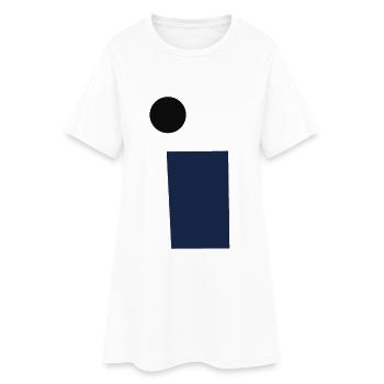 rectangle et cercle - Robe T-shirt Femme - blanc - Devant