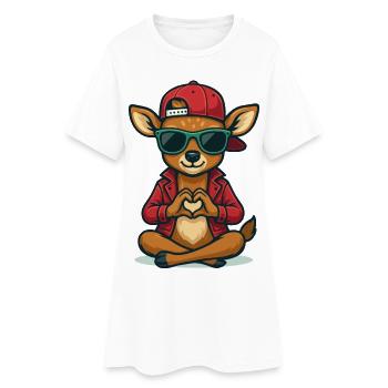 Style cœur de cerf - Robe T-shirt Femme - blanc - Devant