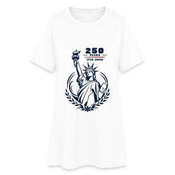Emblem of Freedom 250 years - Women’s T-Shirt Dress - white - Front