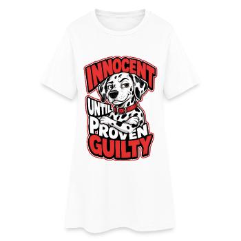 Dalmatiner - Frauen T-Shirt-Kleid - Weiß - Vorne