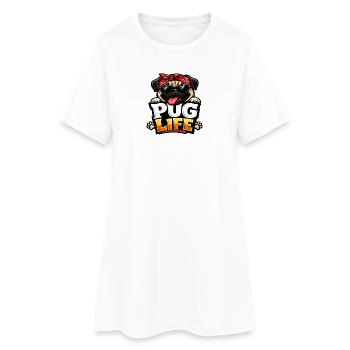 Pug Life Bandana Cool - Women’s T-Shirt Dress - white - Front
