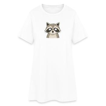 PETITS ACTIVISTES | Raccoon - Robe T-shirt Femme - blanc - Devant