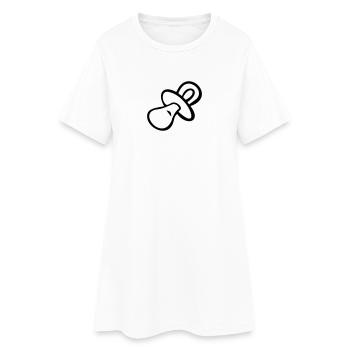 pacifiers, baby, bottle, child - Women’s T-Shirt Dress - white - Front