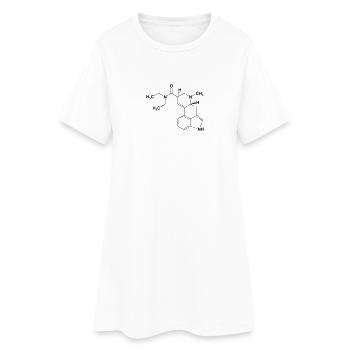 LSD Lysergsäurediethylamid Molekül - Frauen T-Shirt-Kleid - Weiß - Vorne