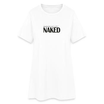 QUAND SE MET-ON NU ? - Robe T-shirt Femme - blanc - Devant