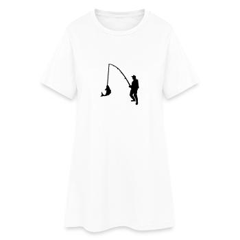 Pêche - Robe T-shirt Femme - blanc - Devant