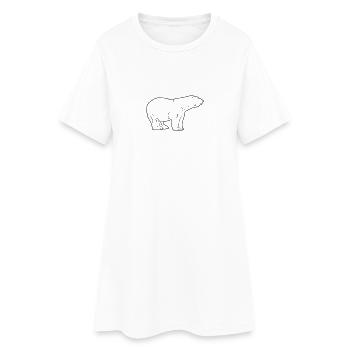 Polar Bear - Eisbär - Frauen T-Shirt-Kleid - Weiß - Vorne