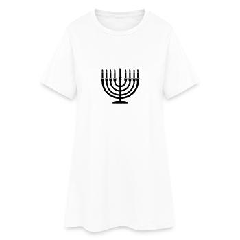 Hanukkah - Frauen T-Shirt-Kleid - Weiß - Vorne