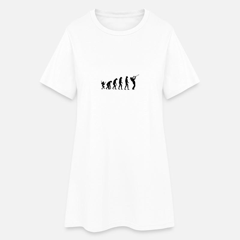 Evolution trombone - Women’s T-Shirt Dress - white