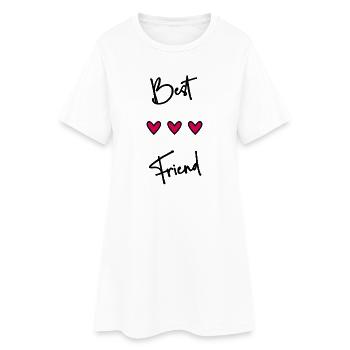 MAÎTRESSE. MAITRE. MERCI. MERCI MAÎTRESSE - Robe T-shirt Femme - blanc - Devant