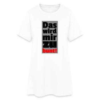 trop coloré - Robe T-shirt Femme - blanc - Devant
