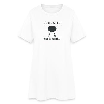 legende_am_grill - Frauen T-Shirt-Kleid - Weiß - Vorne